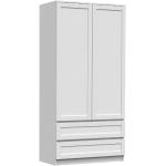 Šatní skříně v bílé barvě v minimalistickém stylu z MDF 