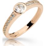 Prsteny se zirkonem Danfil v elegantním stylu ze zlata z 14k zlata 