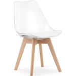 Jídelní židle v bílé barvě v elegantním stylu z buku 