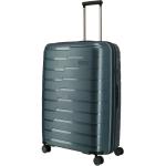 Plastové kufry Travelite v ledově modré barvě v elegantním stylu o objemu 105 l 