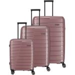 Dámské Sady kufrů Travelite v růžové barvě v elegantním stylu na čtyřech kolečkách 