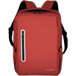 Pánské Batohy na notebook Travelite Basics Nepromokavé v červené barvě v retro stylu s polstrovanými popruhy 