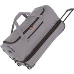 Textilní kufry Travelite Basics v šedé barvě s kapsou na notebook o objemu 119 l 