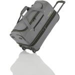 Textilní kufry Travelite Basics v šedé barvě s kapsou na notebook o objemu 64 l 
