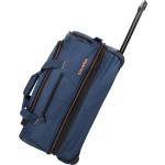 Textilní kufry Travelite Basics v námořnicky modré barvě s kapsou na notebook o objemu 64 l 