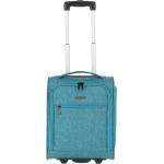 Textilní kufry Travelite v modré barvě z látky s palubními rozměry o objemu 28 l 
