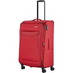 Pánské Textilní kufry Travelite v červené barvě z látky na čtyřech kolečkách 