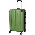 Pánské Abs kufry Travelite v zelené barvě v moderním stylu na čtyřech kolečkách o objemu 86 l 