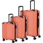 Dámské Abs kufry Travelite v oranžové barvě v moderním stylu s integrovaným zámkem 