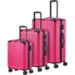Dámské Abs kufry Travelite v růžové barvě v moderním stylu s integrovaným zámkem 
