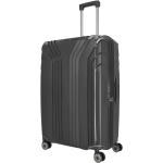 Pánské Plastové kufry Travelite v černé barvě na čtyřech kolečkách 