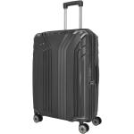 Pánské Plastové kufry Travelite v černé barvě na čtyřech kolečkách 