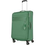 Dámské Textilní kufry Travelite v zelené barvě v elegantním stylu z látky 