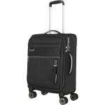 Textilní kufry Travelite v černé barvě v elegantním stylu z látky na čtyřech kolečkách o objemu 35 l 