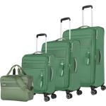 Dámské Sady kufrů Travelite v zelené barvě v elegantním stylu na čtyřech kolečkách 