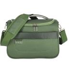 Textilní kufry Travelite v zelené barvě v elegantním stylu z látky s vnitřním organizérem o objemu 13 l 