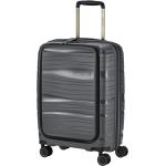 Pánské Plastové kufry Travelite v antracitové barvě na čtyřech kolečkách o objemu 43 l 
