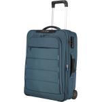 Textilní kufry Travelite v modré barvě na dvou kolečkách o objemu 46 l 