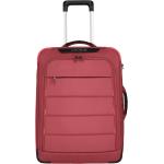 Pánské Plastové kufry Travelite v červené barvě z plastu na dvou kolečkách o objemu 46 l 