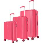 Dámské Sady kufrů Travelite v růžové barvě v elegantním stylu s integrovaným zámkem 
