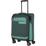 Pánské Textilní kufry Travelite v zelené barvě z látky na čtyřech kolečkách o objemu 34 l 