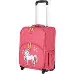 Dětské Textilní kufry Travelite Youngster v růžové barvě z látky s motivem Meme / Theme Jednorožec 