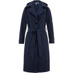 Dámské Kabáty Dress in v námořnicky modré barvě s kapucí 