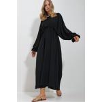 Dámské Šaty v černé barvě z polyesteru ve velikosti S maxi s kulatým výstřihem ve slevě na jaro 