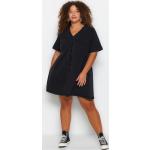 Dámské Džínové šaty Trendyol v černé barvě v skater stylu z bavlny ve velikosti XXL ve slevě plus size 