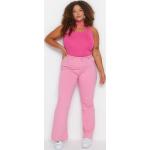 Dámské Slim Fit džíny Trendyol v růžové barvě z bavlny ve velikosti 3 XL ve slevě plus size 