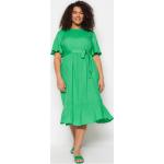 Dámské Denní šaty Trendyol v zelené barvě z viskózy ve velikosti XXL ve slevě plus size 