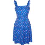 Dámské Mini šaty Trendyol ve světle modré barvě s květinovým vzorem z polyesteru ve velikosti XXL ve slevě plus size 