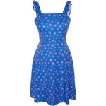 Dámské Mini šaty Trendyol ve světle modré barvě s květinovým vzorem z polyesteru ve velikosti 3 XL ve slevě plus size 