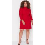 Dámské Áčkové šaty Trendyol v červené barvě z polyesteru ve velikosti XXL ve slevě plus size 