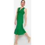 Dámské Pletené šaty Trendyol v zelené barvě z polyesteru ve velikosti XS ve slevě 