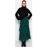 Dámské Dlouhé sukně Trendyol v zelené barvě z polyesteru ve velikosti 9 XL maxi ve slevě 