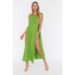 Trendyol Green Knitted Beach Dress With Accessory Detail