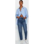 Dámské Straight Fit džíny Trendyol v tmavě modré barvě z bavlny ve velikosti XL ve slevě 