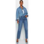 Dámské Straight Fit džíny Trendyol v modré barvě z bavlny ve velikosti XL ve slevě 