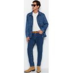 Pánské Slim Fit džíny Trendyol v modré barvě z bavlny ve velikosti 8 XL ve slevě 