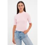 Trendyol Lilac Basic Stand Up Collar Knitted Blouse
