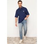 Pánské Boyfriend jeans Trendyol v námořnicky modré barvě z bavlny ve velikosti 8 XL ve slevě 