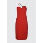 Dámské Koktejlové šaty Trendyol v červené barvě z polyesteru ve velikosti 10 XL ve slevě 