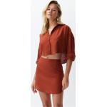 Trendyol Tile Woven 100% Cotton Shirt Skirt Suit