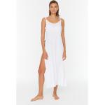 Trendyol White Accessory Detailed Knitted Beach Dress