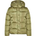 Dámské Zimní bundy s kapucí Trendyol v khaki barvě z polyesteru ve velikosti M podšité ve slevě 