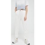 Dámské Designer Fitness kalhoty Calvin Klein PERFORMANCE v bílé barvě ve velikosti L s vysokým pasem 