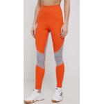 Dámské Vzorované legíny adidas Adidas by Stella McCartney v oranžové barvě ve velikosti L s vysokým pasem 