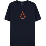 Pánská  Trička s potiskem v modré barvě z bavlny ve velikosti XXL s motivem Assassin's Creed plus size 