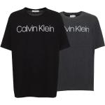 Pánská Designer  Trička s kulatým výstřihem Calvin Klein v šedé barvě z bavlny ve velikosti XXL s krátkým rukávem s kulatým výstřihem 2 ks v balení plus size 